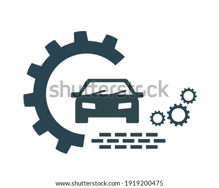 Vector illustration of the logo, car icon. Royalty-Free Stock Photo #1919200475