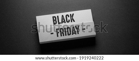 Black Friday Words with Business Concept Idea