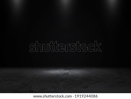 Product showcase. Black studio room background. Use as montage for product display Royalty-Free Stock Photo #1919244086