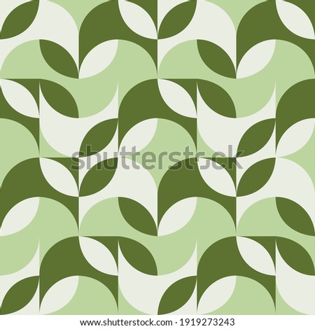 Seamless geometric pattern with the image of spring flowers, herbs, leaves, plants, circles. Vector design for web banner, business presentation, brand package, fabric, print, wallpaper, postcard.