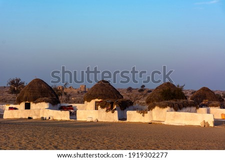 traditional mud made houses in rural areas and deserts 