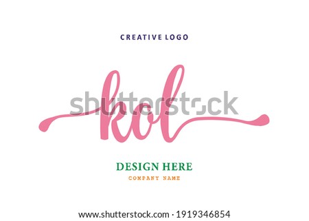 KOL lettering logo is simple, easy to understand and authoritative