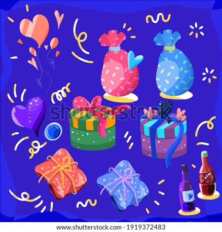 Gifts clip art for parties, invitations, and celebrations