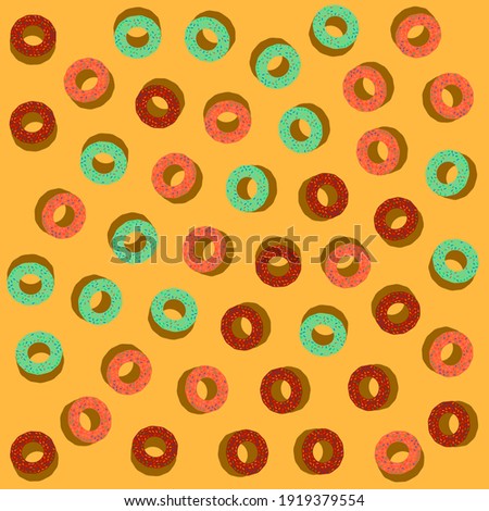 background with sweet store-bought donuts