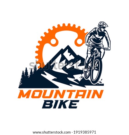 mountain bike logo vector symbol Royalty-Free Stock Photo #1919385971