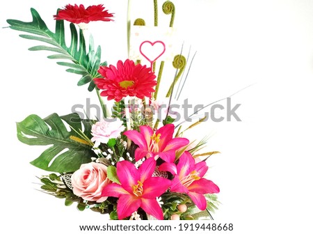 Beautiful flower picture on white background