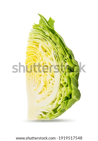Cabbage isolated on white background with clipping path Royalty-Free Stock Photo #1919517548