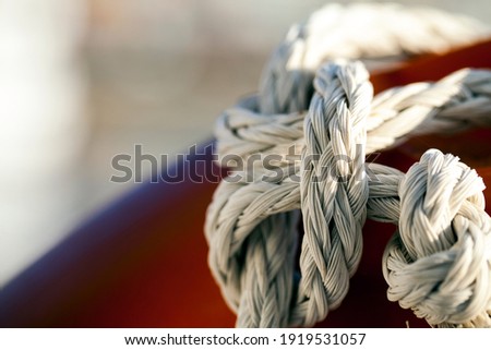 Abstract Connection of Rope Lines  Close Up Photo