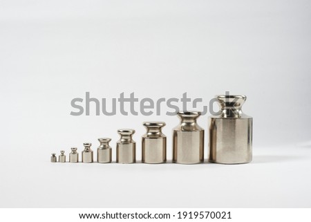 weight weights nine pieces, standard weight Royalty-Free Stock Photo #1919570021