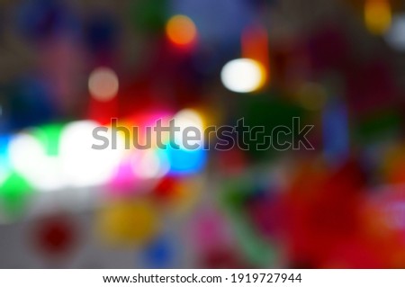 Blurred background. Decorations in the shopping center.