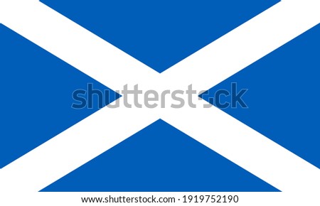 Flag of Scotland. Official colors. Correct proportion