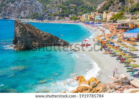 Picturesque coastal village of Monterosso al Mare, Cinque Terre, Italy. Royalty-Free Stock Photo #1919785784