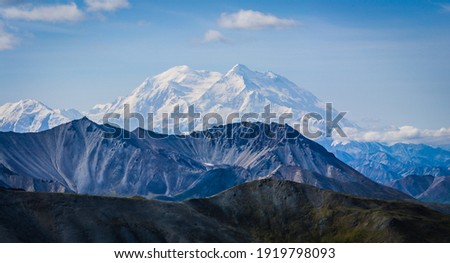 Denali AKA, The Mountain, as seen from Stony Dome. Stony Dome is a beautiful hike on a clear day. Views of the Alaska Range and Denali are some of the best in all of Denali National Park. 