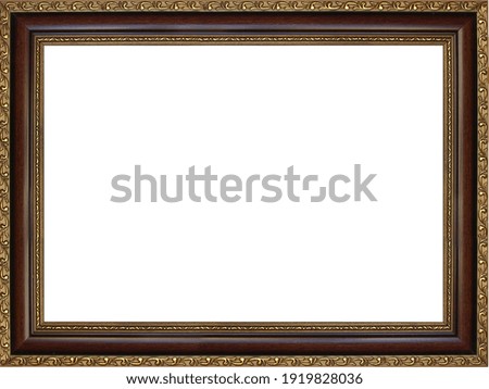 Brown frame with gold embossed painting