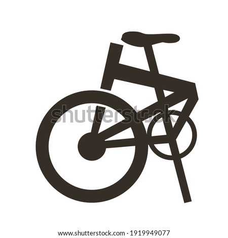 folding bike icon vector graphic design