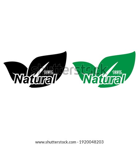 All natural. natural icon, vector illustrationn eps 10