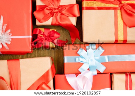 Many different gift boxes, new year, christmas, birthday