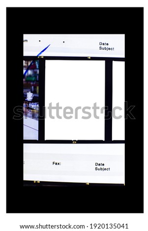  Medium format color film frame.With white space.
