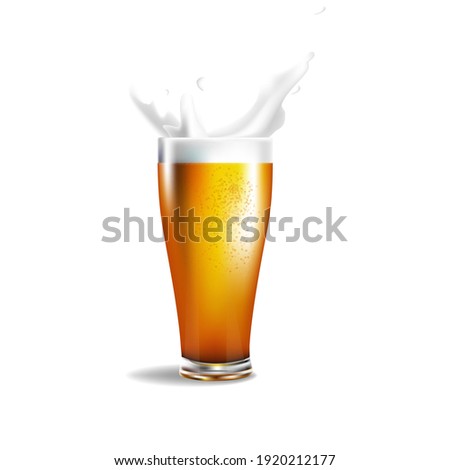 Isolated glass beer on white background. Vector illustration design. Royalty-Free Stock Photo #1920212177
