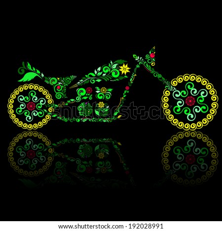 Motorcycle of ornament