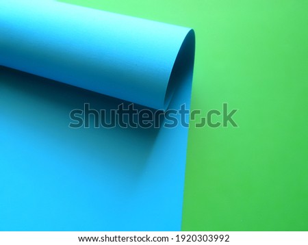 Color paper background, green and sky blue, abstract background 