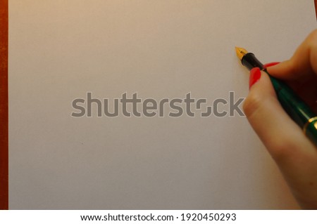Writing a letter and job application - a blank sheet of paper to put the text on.
