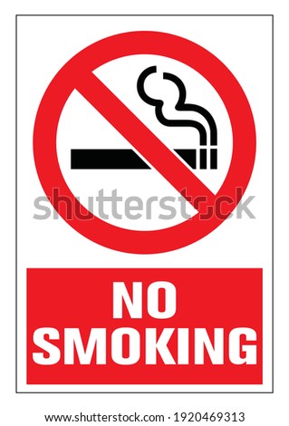 Danger! No smoking cigarette sign. EPS 10 vector illustration. CMYK redy to print.