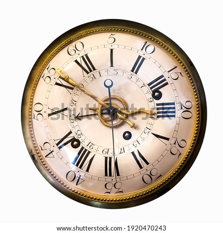 Antique clock face of the ancient watch. Royalty-Free Stock Photo #1920470243