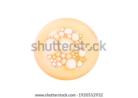 Retinol cream gel serum transparent yellow orange white isolated background Royalty-Free Stock Photo #1920552932