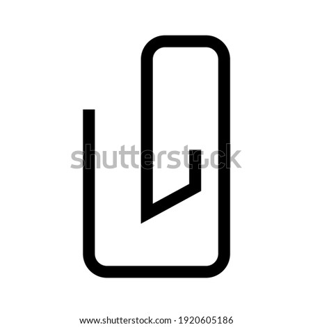 paper clip icon or logo isolated sign symbol vector illustration - high quality black style vector icons
