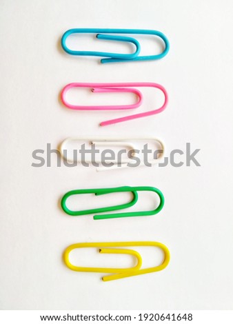 paper clip art with various colours