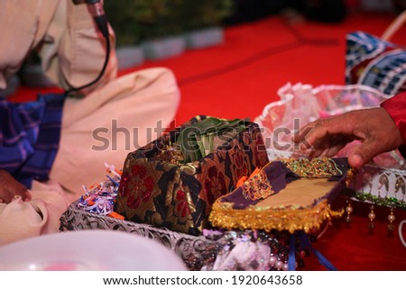 This is name tepak sirih, an offering for weddings in the Malay tribe Royalty-Free Stock Photo #1920643658
