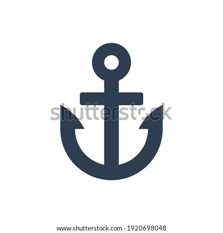 Anchor icon (Simple vector illustration) Royalty-Free Stock Photo #1920698048
