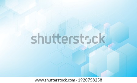 abstract with cube and Hexagon vector background