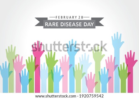 Illustration Of Rare Disease Day observed on February 28
 Royalty-Free Stock Photo #1920759542