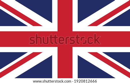 Flag of United Kingdom - vector illustration Royalty-Free Stock Photo #1920812666