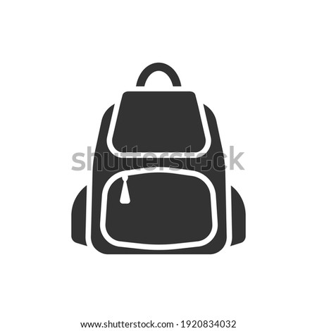 School bag icon design template vector isolated Royalty-Free Stock Photo #1920834032