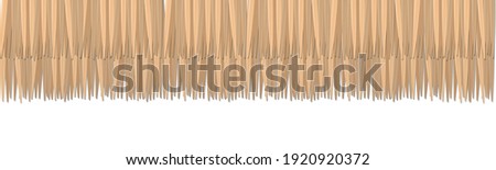 natural dry tropical palm leaves rim, under exotic umrella view, vector illustration for decorating invitations, posters or banners isolated on white background