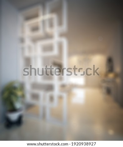 Defocused and Blurr Photo of Simple and Modern Room Partition Interior Design