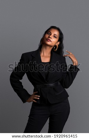 Girl in Black Office Wear - Stock Pictures