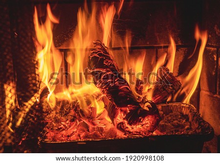 Fireplace glows with power to heat
