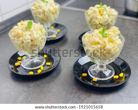 Egg and Potato Salad with Mayo and Yogurt
