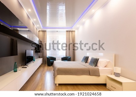 interior photography, living room in a modern style, a real apartment