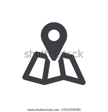 Map icon for graphic design projects Royalty-Free Stock Photo #1921058480