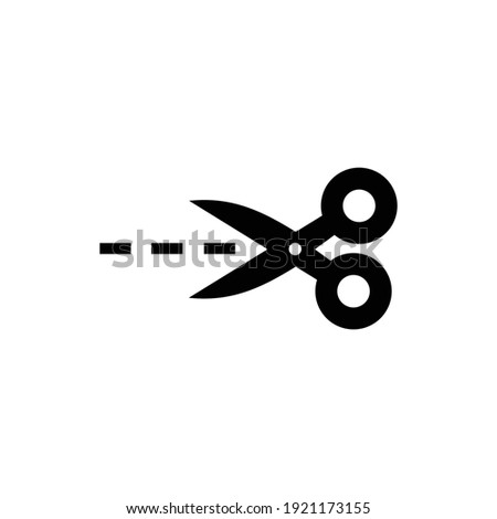 
Vector scissors with cut lines