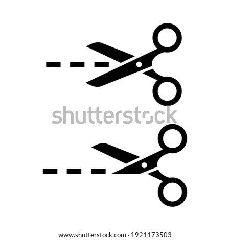 Scissors for cutting flat icon for app and website