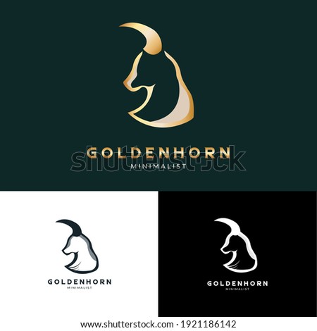 golden bull of logo design. vector illustration