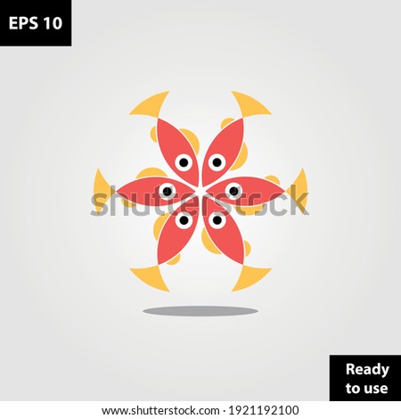 Fish flat nautical sea food market logo company, logo vector template design. Ready to use, easy for edit.