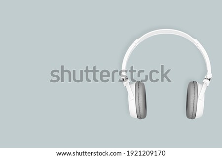 Background on the theme of silence, music or hearing safety. Royalty-Free Stock Photo #1921209170