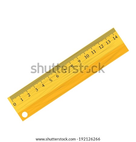 colorful illustration with  wooden ruler on a white background for your design